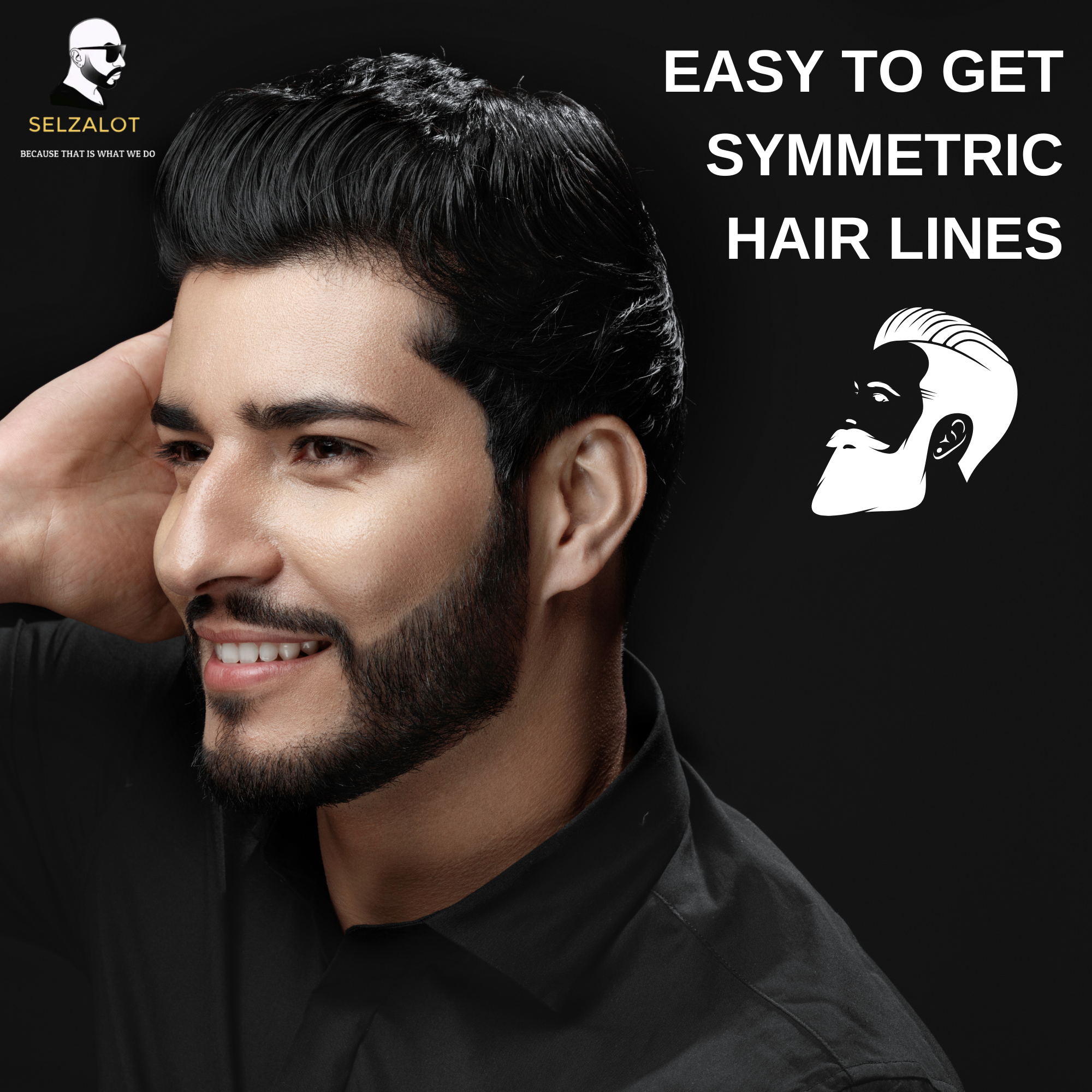 Black Beard Shaper for Men Beard Lineup Tool for Grooming Beard Guide Shaping Tool for Straight & Curve Cut Barber Tools Goatee Shaper Beard Template for Men to Style Facial Hair